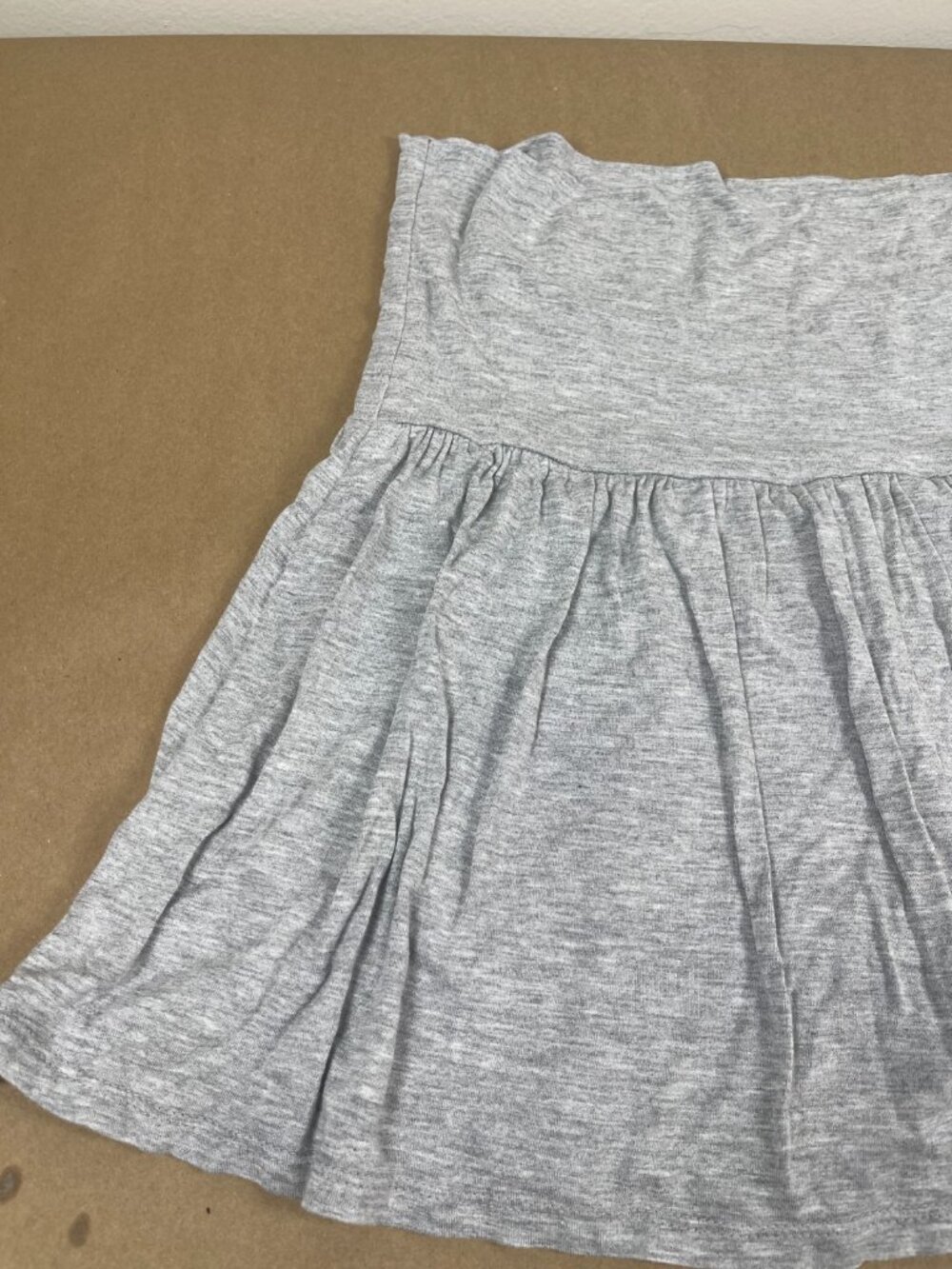 No Boundaries Gray Flared Mini Skirt Stretch Pull On Rayon Size M 8-10 - Picture 7 of 12